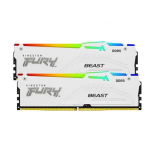 Kingston FURY Beast RGB - DDR5 - kit - 32 GB: 2 x 16 GB - DIMM 288-PIN - 5600 MHz / PC5-44800 - CL40 - 1.25 V - bianco